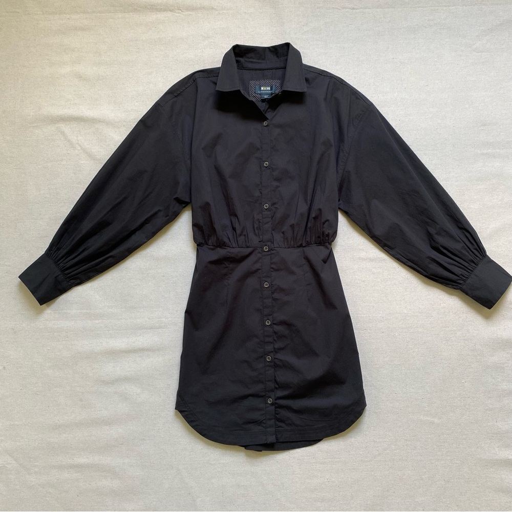 Anthropologie Maeve Long Sleeve Poplin Mini Shirt Dress - Picture 4 of 13